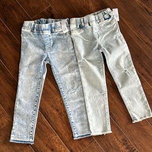 2 pairs Baby gap/ gap factory distressed light wash jegging ankle 5 (toddler)
